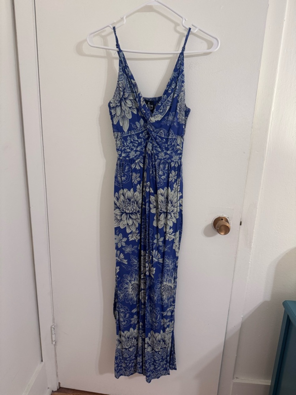 Blue Floral Maxi Dress